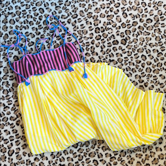 CeliaB Dresses & Skirts - CeliaB Pink and Yellow Striped Dress